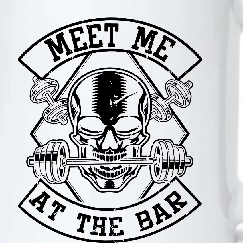 Weightlifting Bodybuilding Meet Me At The Bar Powerlifting Black Color Changing Mug