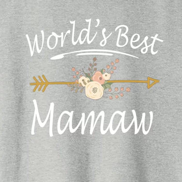 Worlds Best Mamaw Cute Gift Mothers Day Cute Funny Gift Cute Gift Women's Crop Top Tee