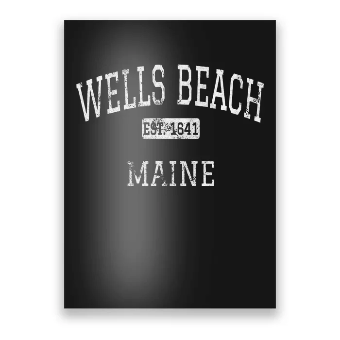 Wells Beach Maine Me Vintage Poster