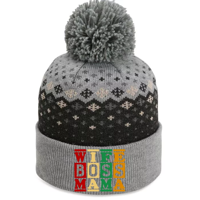 Wife Boss Mama The Baniff Cuffed Pom Beanie