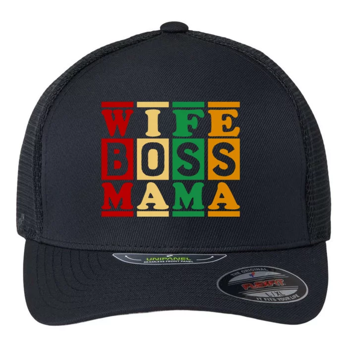 Wife Boss Mama Flexfit Unipanel Trucker Cap