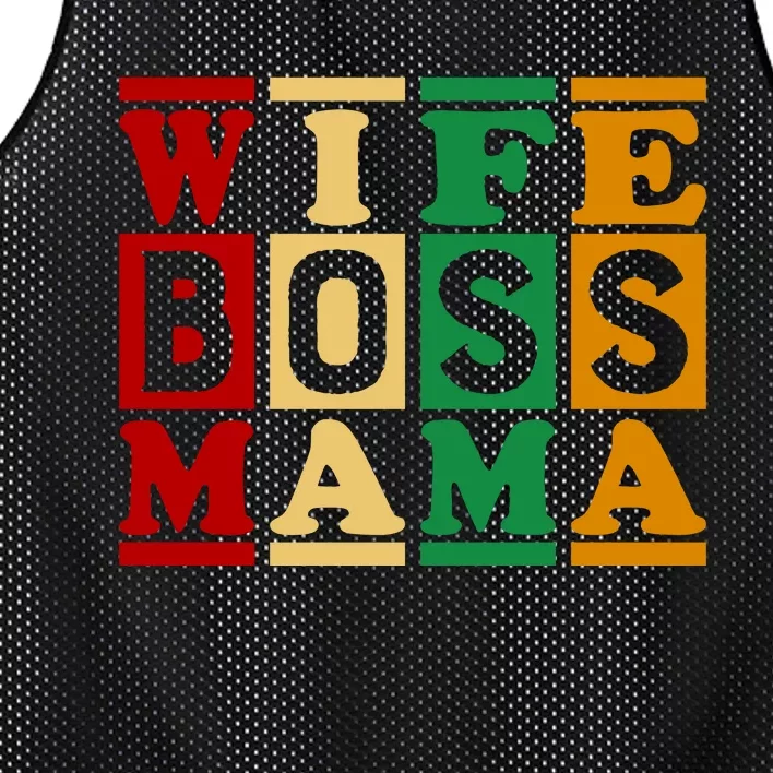 Wife Boss Mama Mesh Reversible Basketball Jersey Tank