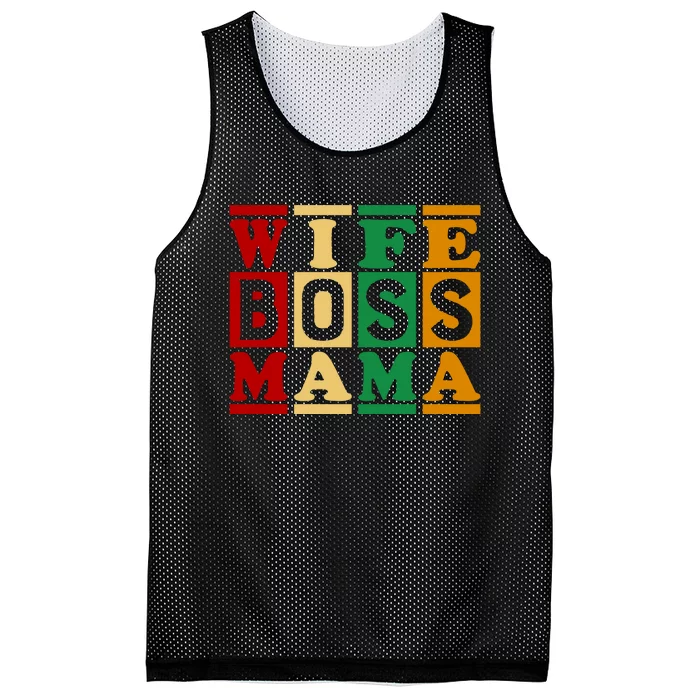 Wife Boss Mama Mesh Reversible Basketball Jersey Tank