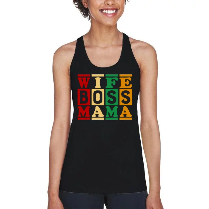 Wife Boss Mama Women's Racerback Tank