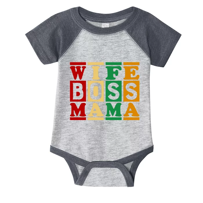 Wife Boss Mama Infant Baby Jersey Bodysuit