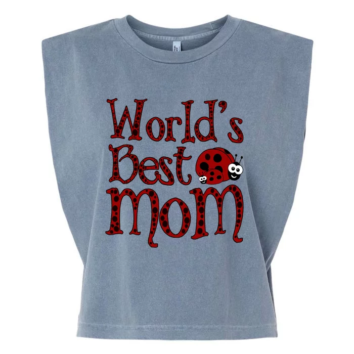 Worlds Best Mom Ladybugs Garment-Dyed Women's Muscle Tee