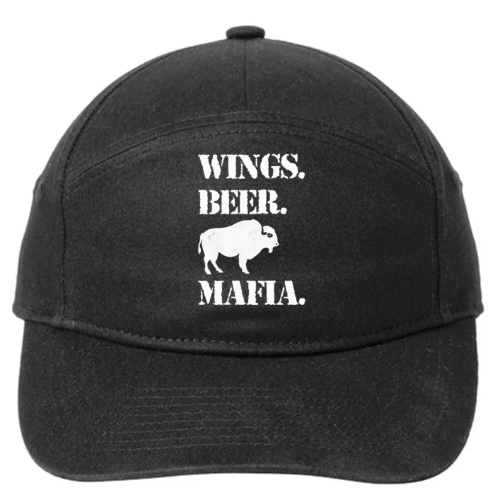 Wings Beer Mafia Buffalo Ny Buffalo Football 7-Panel Snapback Hat