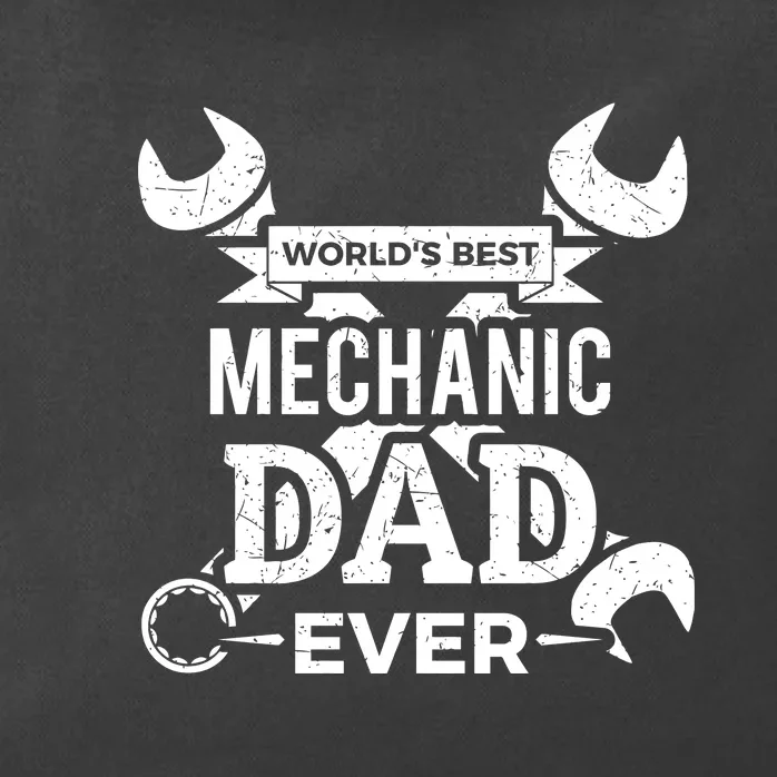 Worlds Best Mechanic Dad Ever Fathers Day Gift Zip Tote Bag