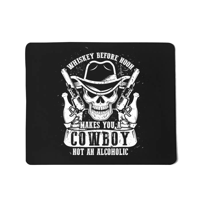 Whiskey before noon = Cow - Party Whisky Lover Mousepad