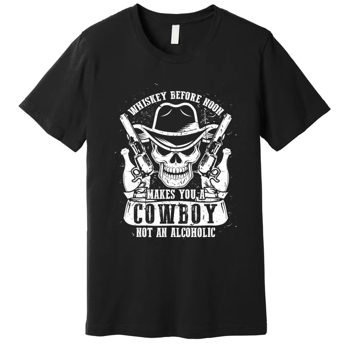 Whiskey before noon = Cow - Party Whisky Lover Premium T-Shirt