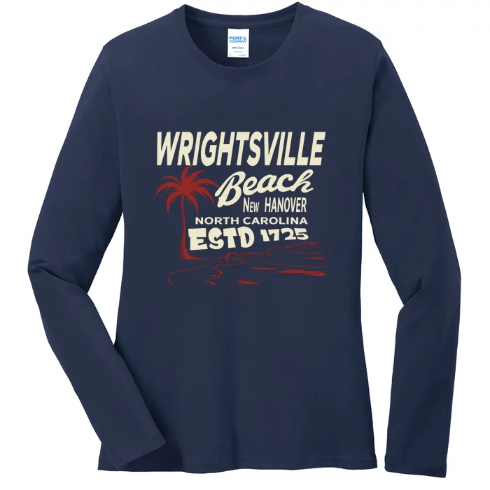 Wrightsville Beach North Carolina Ladies Long Sleeve Shirt