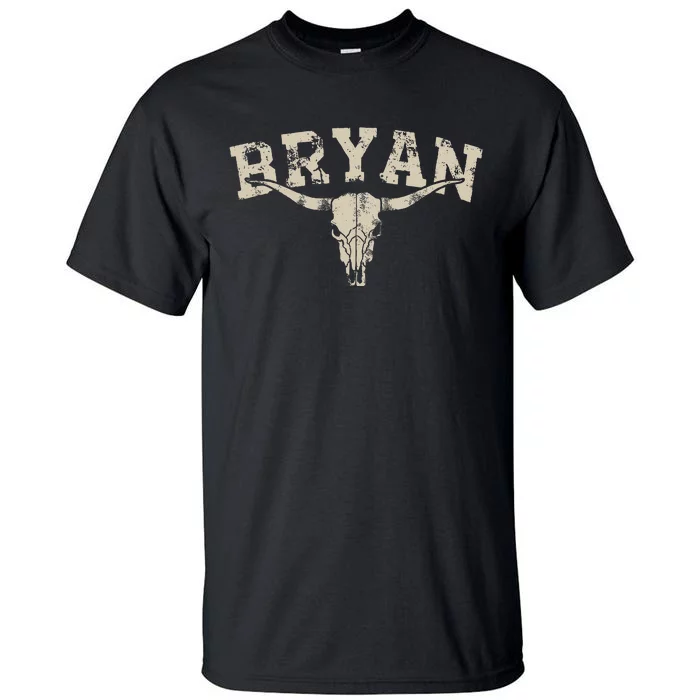 Western Bullskull Name Bryan Vintage Tall T-Shirt