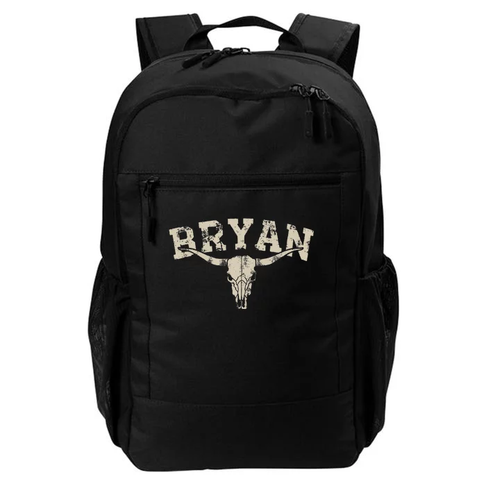 Western Bullskull Name Bryan Vintage Daily Commute Backpack