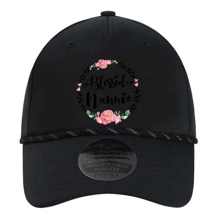 Wo Blessed Nannie Cute Flower Nannie Gift Great Gift Performance The Dyno Cap