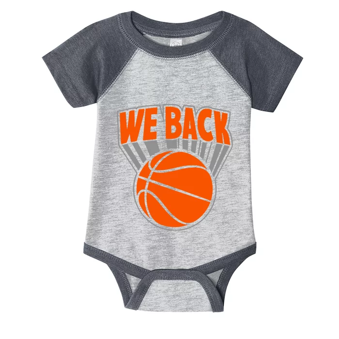 We Back New York Basketball Infant Baby Jersey Bodysuit