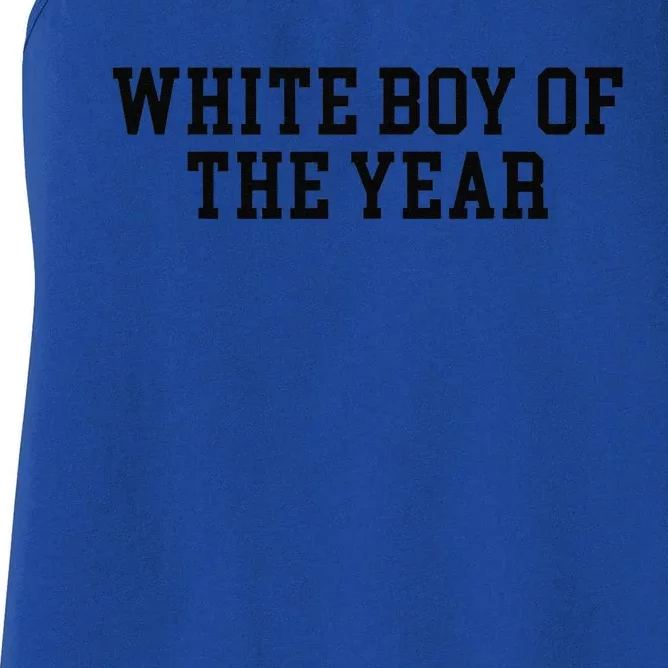 White Boy Of The Year Women's Racerback Tank