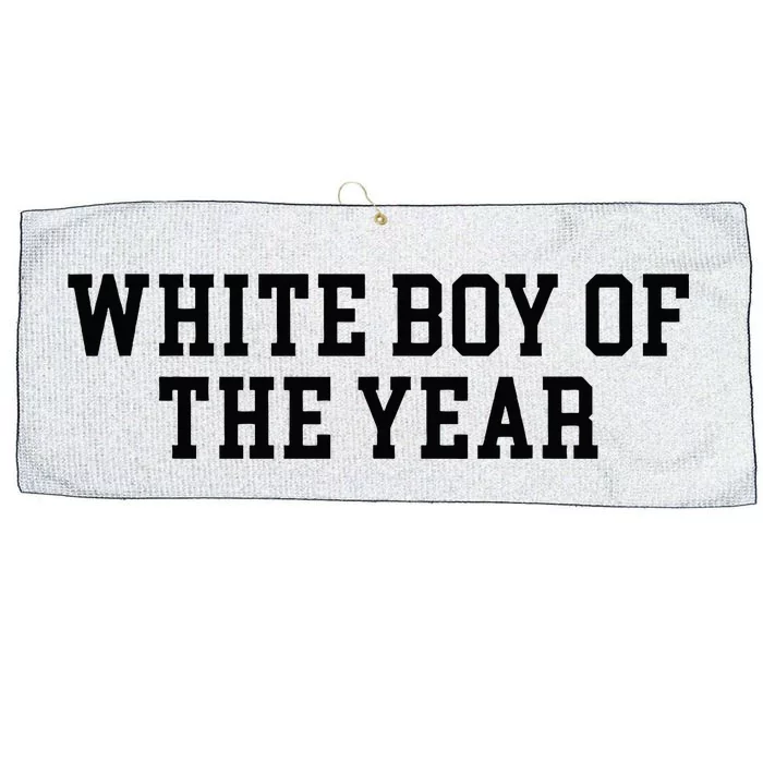 White Boy Of The Year Large Microfiber Waffle Golf Towel