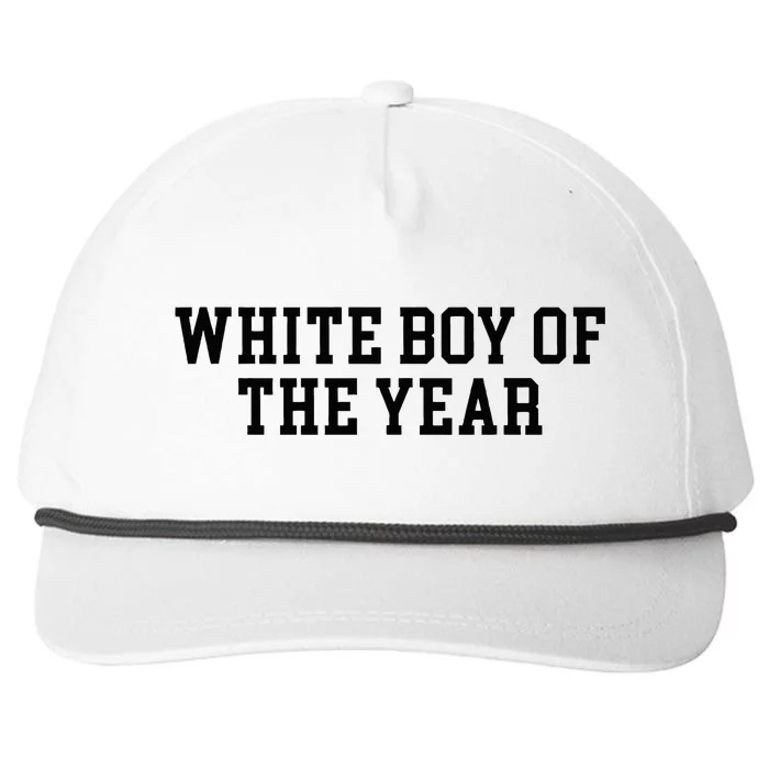 White Boy Of The Year Snapback Five-Panel Rope Hat