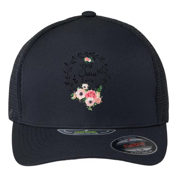 Womens Best Oma Ever Floral Decoration Grandma Flexfit Unipanel Trucker Cap