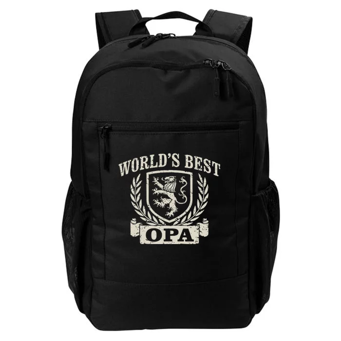 WorldS Best Opa Vintage Crest Grandpa Daily Commute Backpack