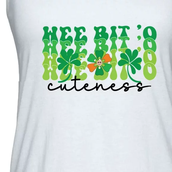 Wee Bit O Cuteness St Patrick's Day Womens Ladies Essential Flowy Tank