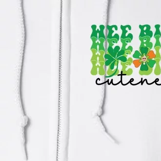 Wee Bit O Cuteness St Patrick's Day Womens Full Zip Hoodie