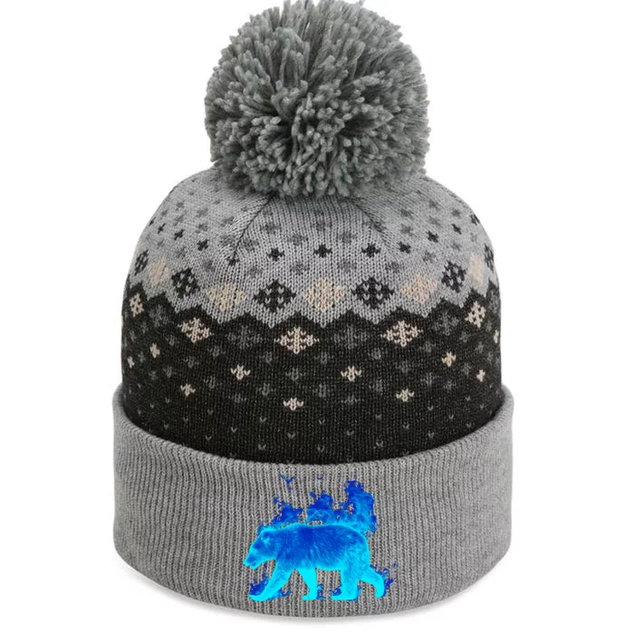 Wild Bear On Fire The Baniff Cuffed Pom Beanie