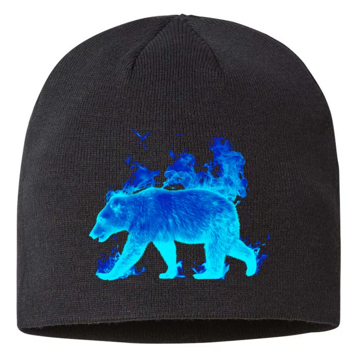 Wild Bear On Fire 8 1/2in Sustainable Knit Beanie