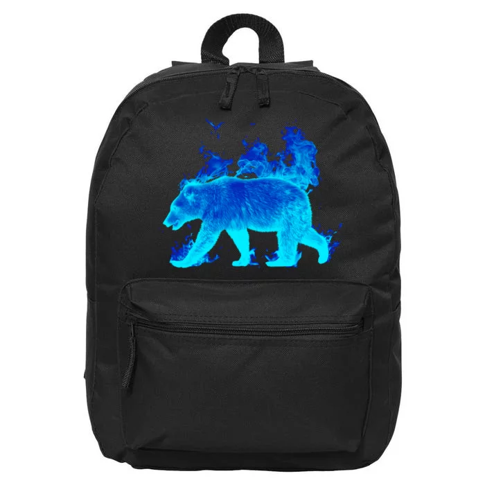 Wild Bear On Fire 16 in Basic Backpack