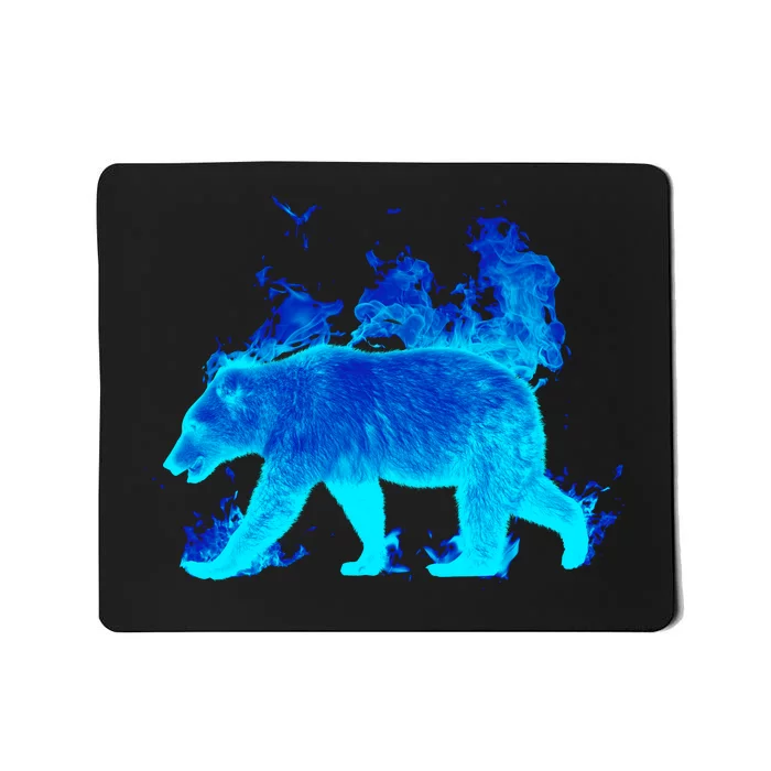 Wild Bear On Fire Mousepad