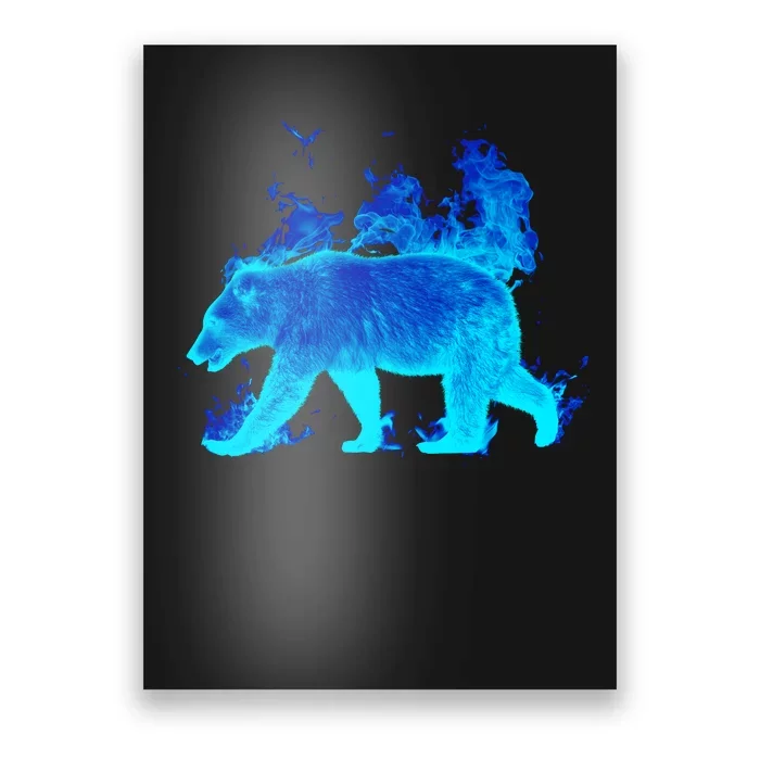 Wild Bear On Fire Poster