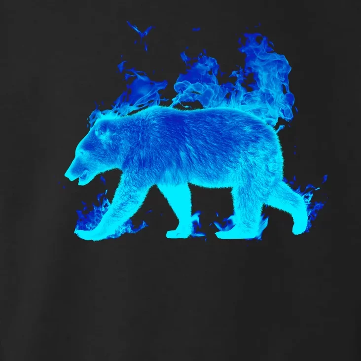 Wild Bear On Fire Toddler Hoodie