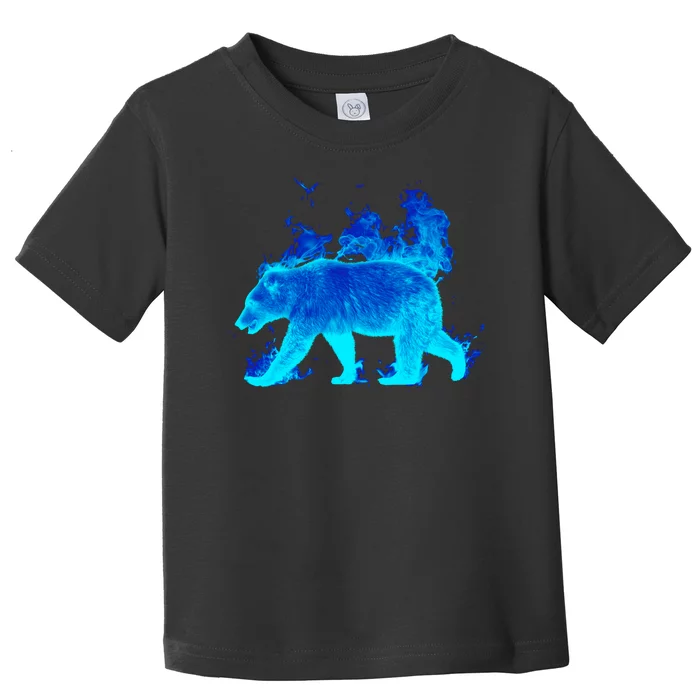 Wild Bear On Fire Toddler T-Shirt