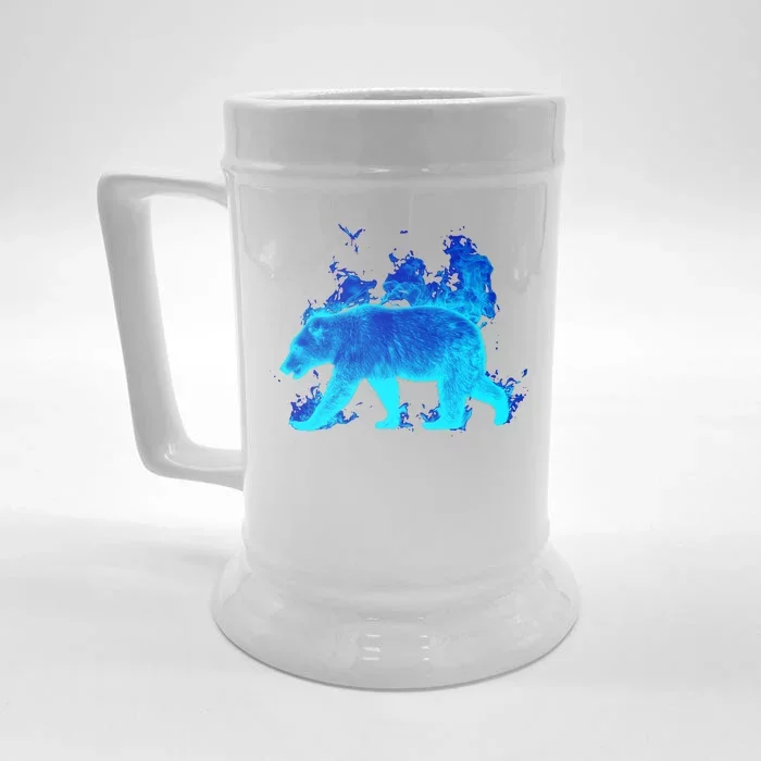 Wild Bear On Fire Front & Back Beer Stein