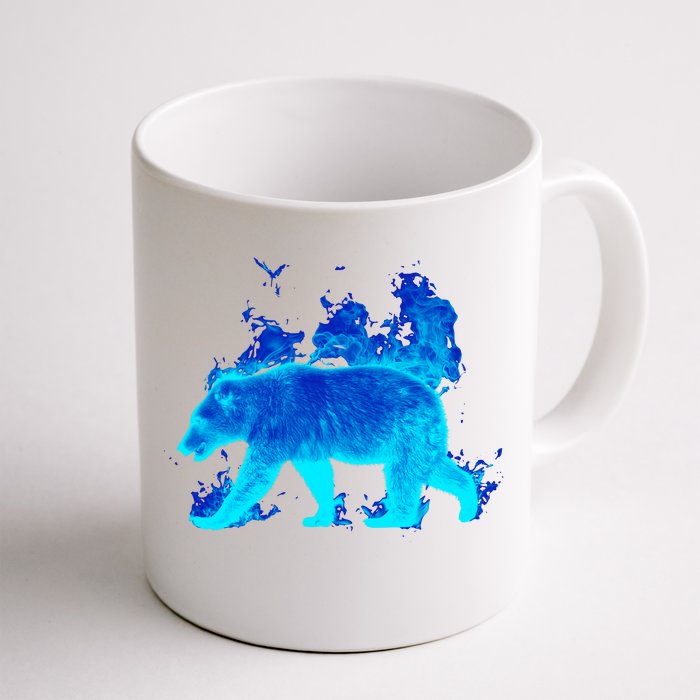 Wild Bear On Fire Front & Back Coffee Mug