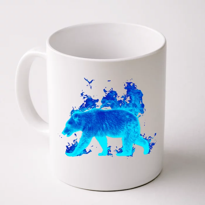 Wild Bear On Fire Front & Back Coffee Mug