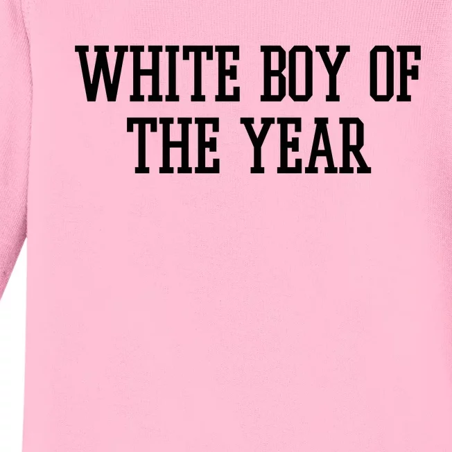 White Boy Of The Year Baby Long Sleeve Bodysuit