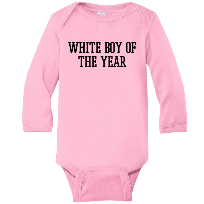 White Boy Of The Year Baby Long Sleeve Bodysuit