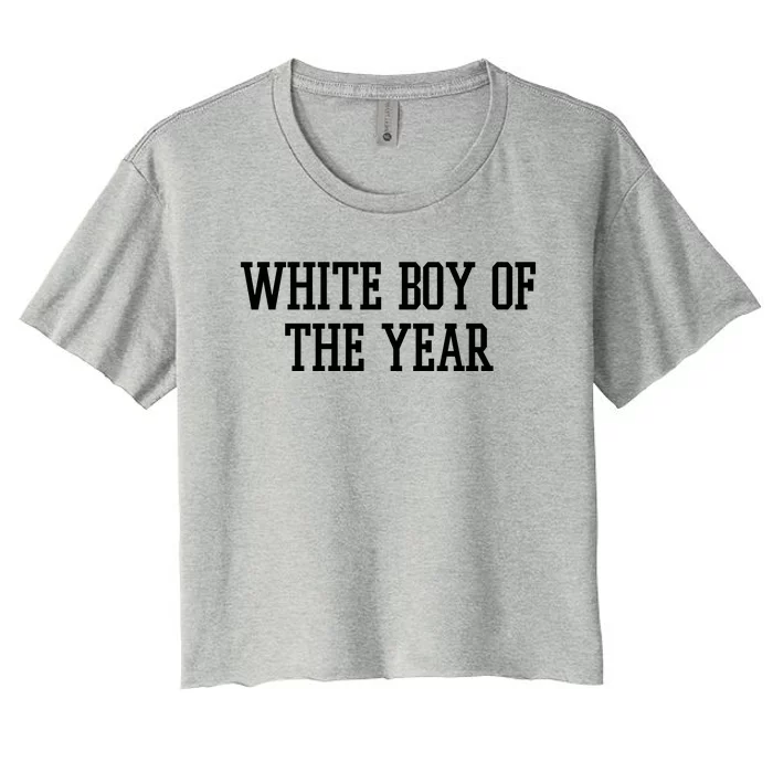 White Boy Of The Year Women's Crop Top Tee