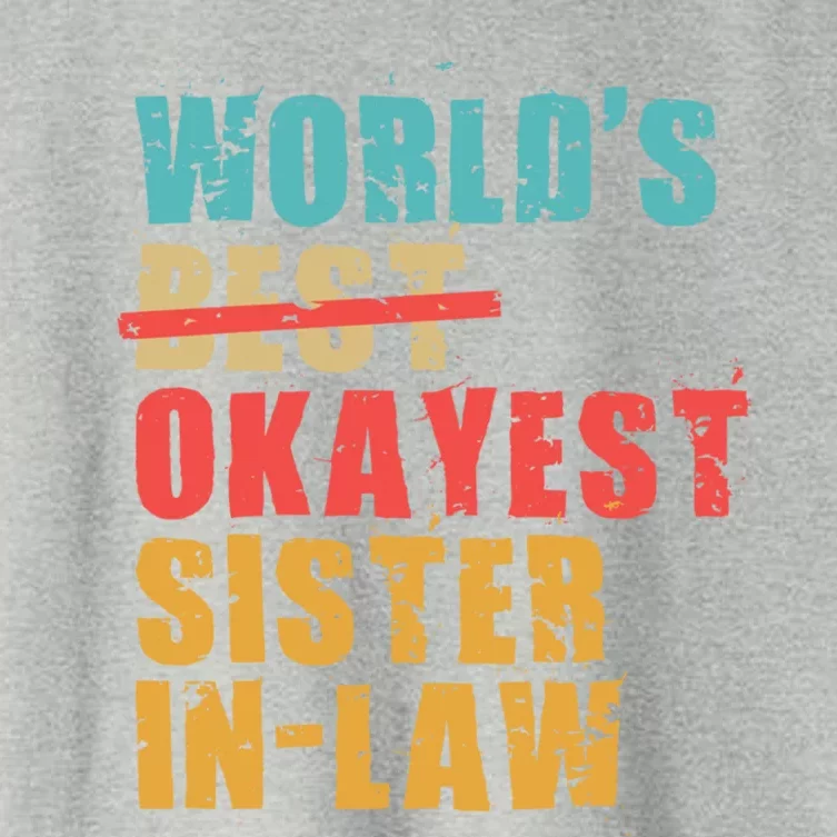 Worlds Best Okayest Sisterinlaw Acy010b Gift Women's Crop Top Tee