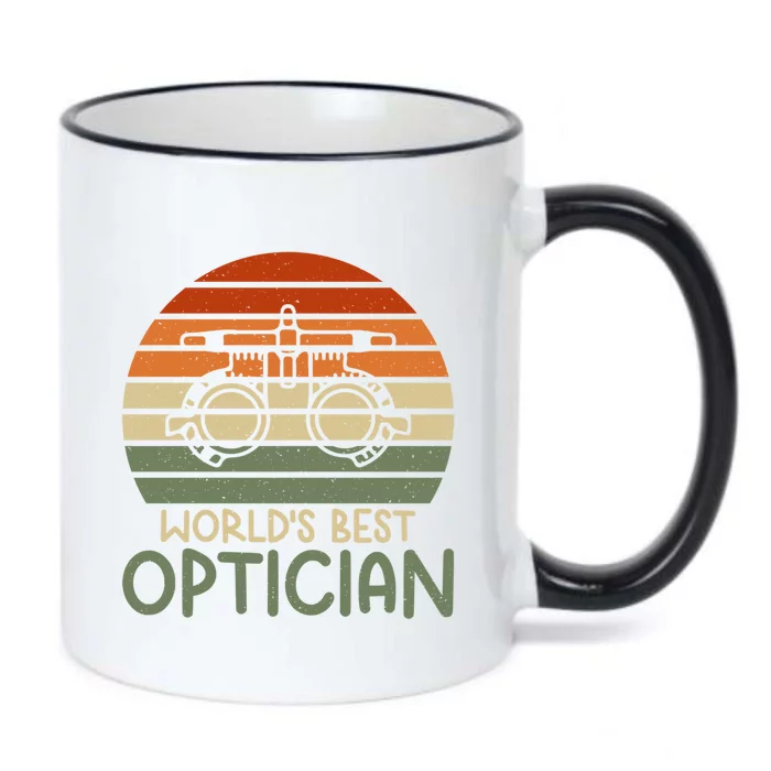 Worlds Best Optician Cute Gift Black Color Changing Mug