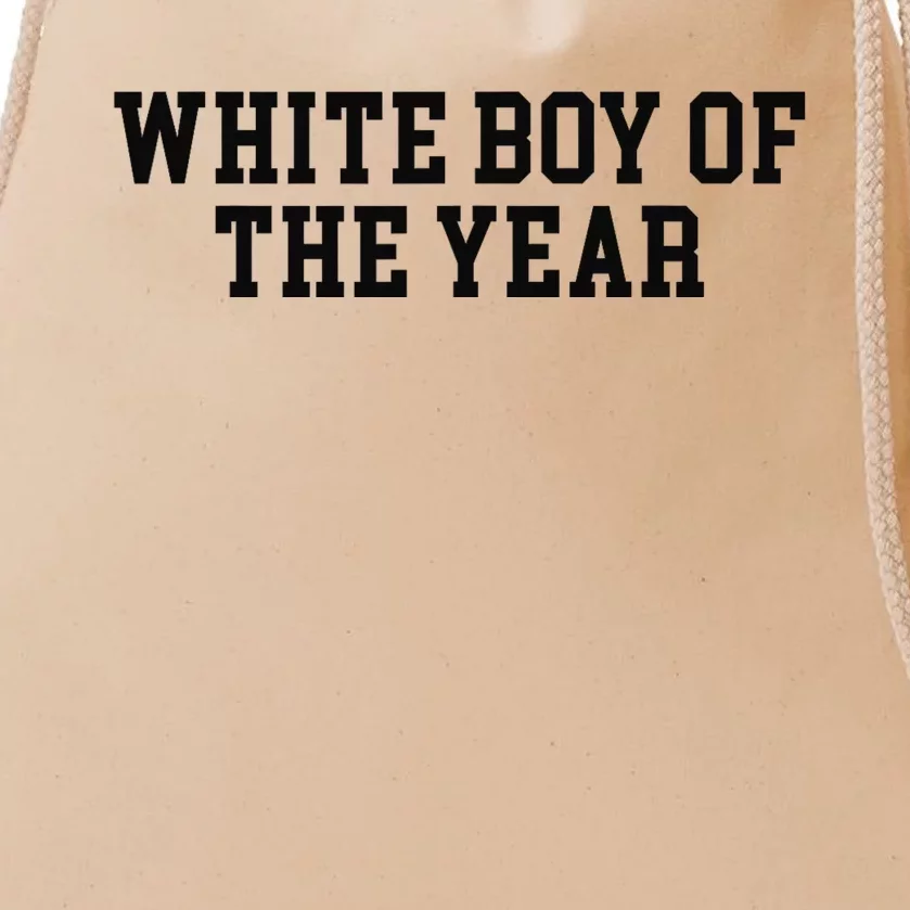 White Boy Of The Year Drawstring Bag