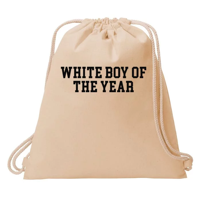 White Boy Of The Year Drawstring Bag