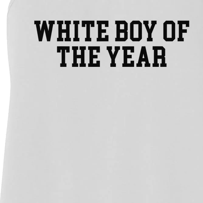 White Boy Of The Year Women's Racerback Tank