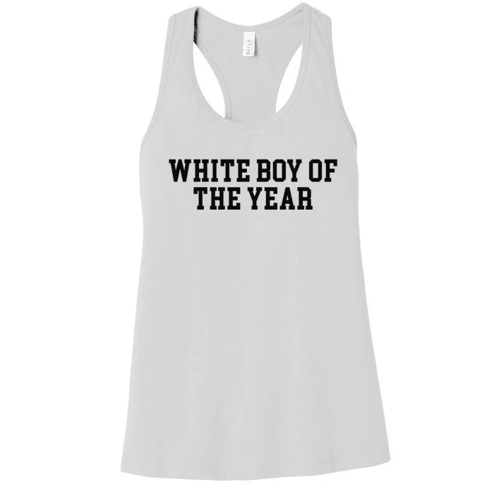 White Boy Of The Year Women's Racerback Tank