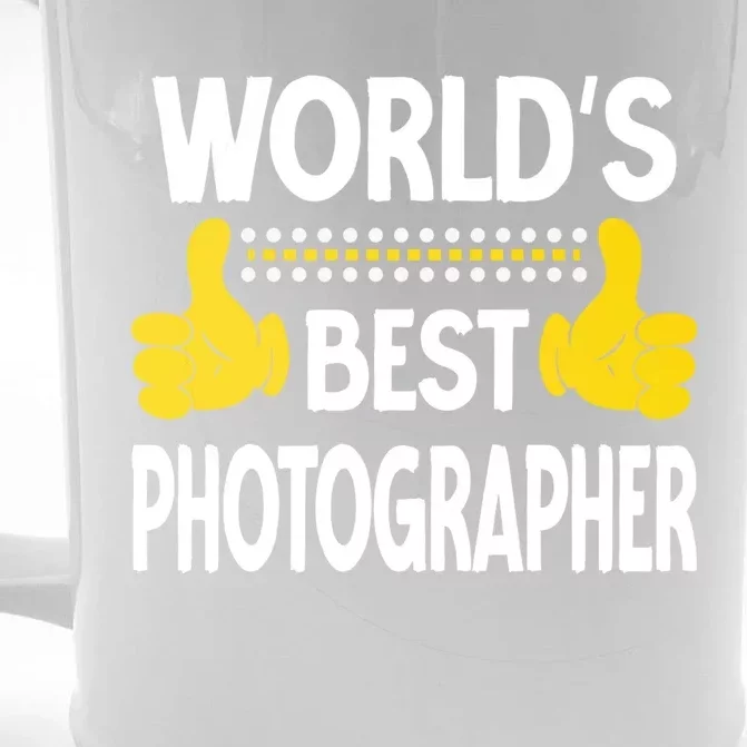 World's Best Photographer Job Title Profession Photographer Gift Front & Back Beer Stein