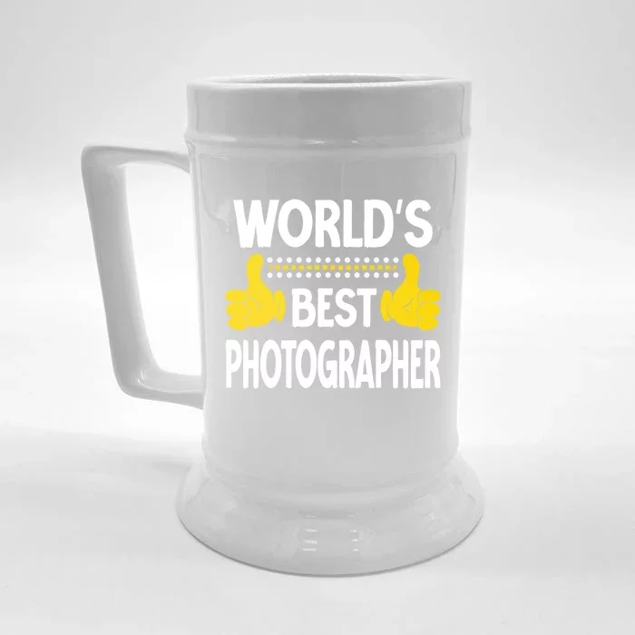 World's Best Photographer Job Title Profession Photographer Gift Front & Back Beer Stein