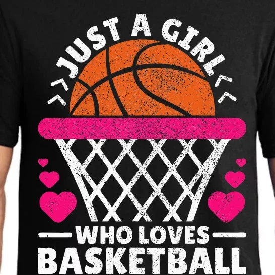 Women Basketball Player Just A Girl Who Loves Basketball Pajama Set