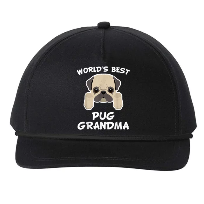 World's Best Pug Grandma Dog Granddog Snapback Five-Panel Rope Hat