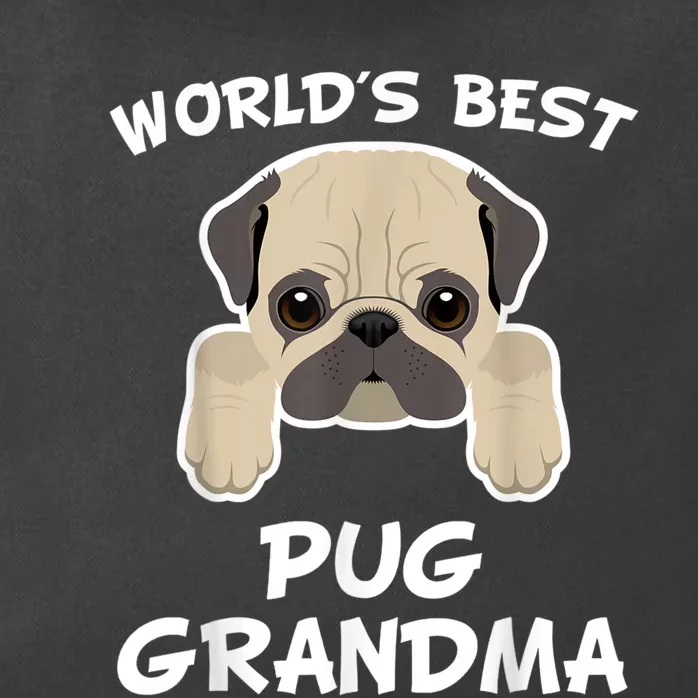 World's Best Pug Grandma Dog Granddog Zip Tote Bag